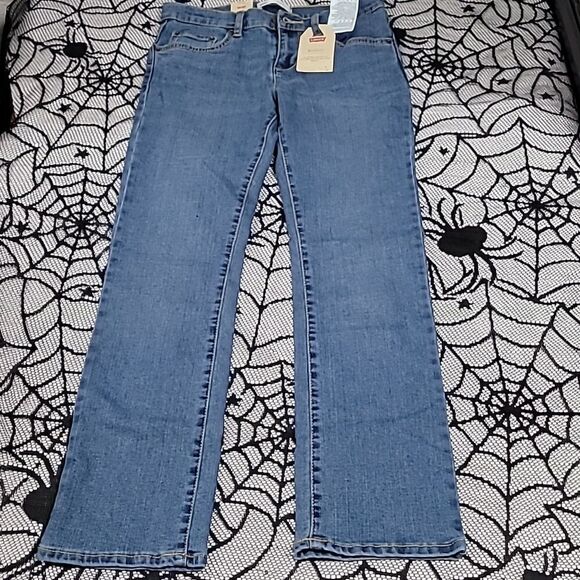 Levi's Bootcut Stretch Girls Demin Blue Jeans Size 12 Regular - Picture 4 of 8